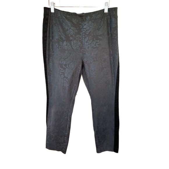 ANTHROPOLOGIE Women's 'the essential Skinny' Black Floral Patterned Pants - Picture 2 of 6